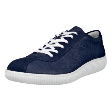 ECCO Sneaker Soft Zero (ECCO-Leder) navyblau/weiss Herren