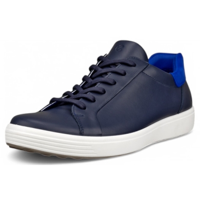 ECCO Sneaker Soft 7 Easy Slip Lace (Premium-Leder) navyblau Herren
