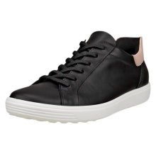 ECCO Sneaker Soft 7 Easy Slip Low (Premium-Leder) schwarz/weiss Damen