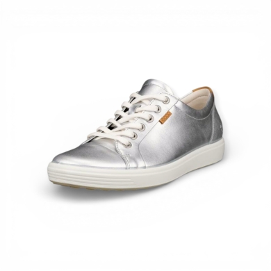 ECCO Sneaker Soft 7 (Vollnarbenleder) silber Damen
