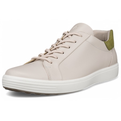 ECCO Sneaker Soft 7 Easy Slip Lace (Premium-Leder) beige Herren