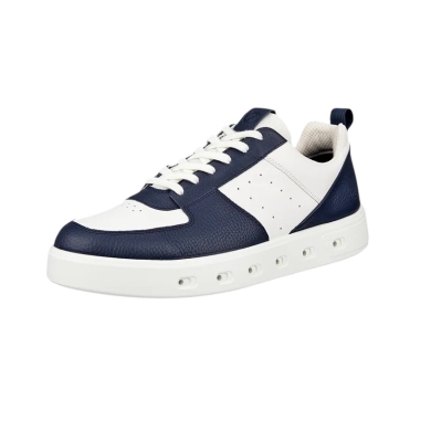 ECCO Sneaker Street 720 GTX (Glattleder, wasserdicht) dunkelblau/weiss Herren