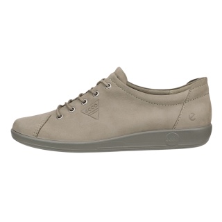 ECCO Sneaker Soft 2.0 Tie (leichte und flexible Sohle) grau Damen