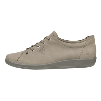 ECCO Sneaker Soft 2.0 Tie (leichte und flexible Sohle) grau Damen
