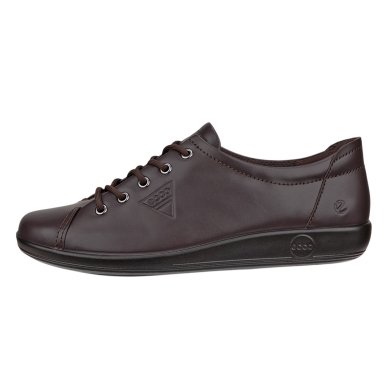 ECCO Sneaker Soft 2.0 Tie (leichte und flexible Sohle) dunkelbraun Damen