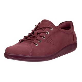 ECCO Sneaker Soft 2.0 Tie (leichte und flexible Sohle) weinrot Damen