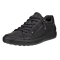 ECCO Sneaker Soft 7 Side Zip Lace (Premium-Vollnarbenleder) schwarz Damen