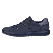 ECCO Sneaker Soft 7 Side Zip Lace (Premium-Vollnarbenleder) marineblau Damen