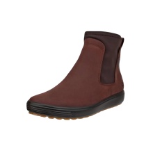ECCO Stiefelette Soft 7 Tred Chelsea GTX (Nubukleder, wasserdicht) burgundrot/chocolat Damen