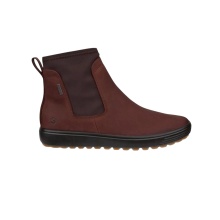 ECCO Stiefelette Soft 7 Tred Chelsea GTX (Nubukleder, wasserdicht) burgundrot/chocolat Damen