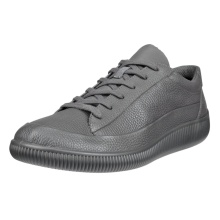 ECCO Sneaker Soft Zero WP (Premium-Leder, wasserdicht) grau Herren