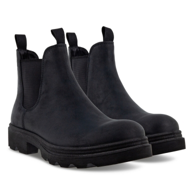 ECCO Alltagschuhe Grainer Chelsea Boot (Veloursleder, wasserabweisend) schwarz Herren