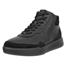 ECCO Alltag-Travelschuhe Street Court High-Top (Premium-Leder) schwarz Damen