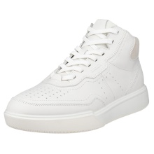 ECCO Alltag-Travelschuhe Street Court High-Top (Premium-Leder) weiss Damen