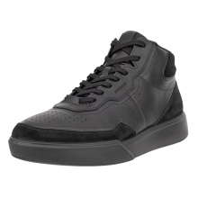 ECCO Alltag-Travelschuhe Street Court High-Top (Premium-Leder) schwarz Herren
