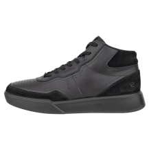 ECCO Alltag-Travelschuhe Street Court High-Top (Premium-Leder) schwarz Herren