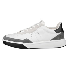 ECCO Sneaker Street Court Lea (Premium Leder) weiss/grau/schwarz Herren