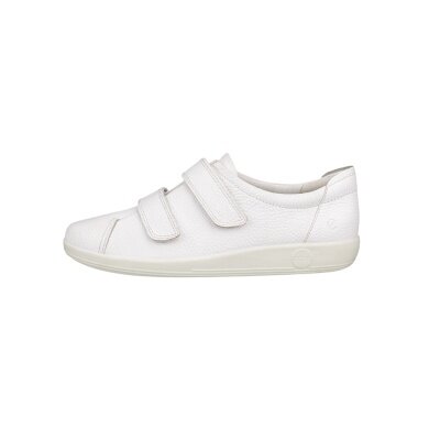 ECCO Sneaker Velcro Soft 2.0 (Premium-Vollnarbenleder) weiss Damen