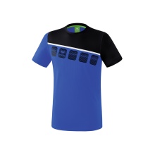 Erima Tshirt 5-C 2019 blau/schwarz/weiss Boys