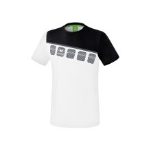 Erima Sport-Tshirt 5C (100% Polyester) weiss/schwarz/dunkelgrau Herren