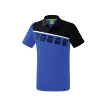 Erima Spprt-Polo 5C (100% Polyester) blau/schwarz Herren