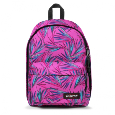 Eastpak Alltags-Rucksack Out Of Office Brize Palm - pink/violett 27 Liter
