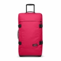 Eastpak Travel-Reisetasche Tranverz M Saffron Red (78 Liter) mit Rollen magenta