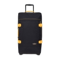 Eastpak Travel-Reisetasche Tranverz M Kontrast Mango (78 Liter) mit Rollen schwarz/gelb