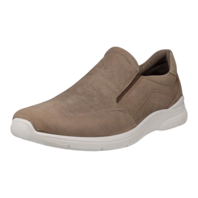 ECCO Alltag-Travelschuhe Irving (Nubukleder, Slip-On) hellbraun Herren
