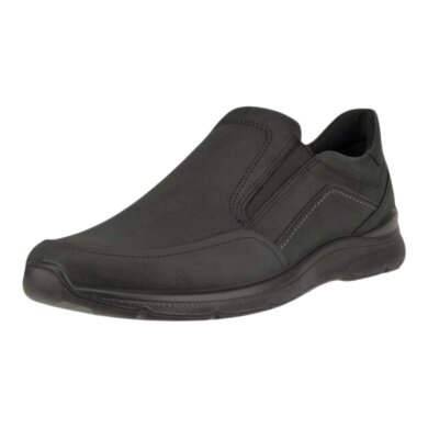 ECCO Alltag-Travelschuhe Irving (Nubukleder, Slip-On) schwarz Herren
