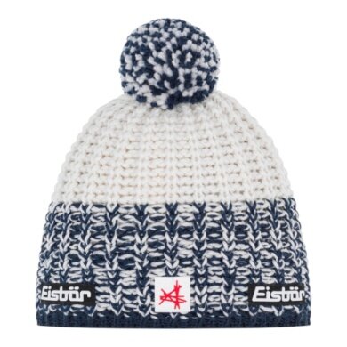 Eisbär Mütze (Pompon) Refocus SA - Merinomix - kobaltblau/weiss - 1 Stück