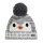 Eisbär Wintermütze (Pompon) Rico - mit Pinguinmotiv - weiss/grau - Kinder