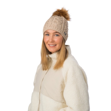 Eisbär Strickmütze (Pompon) Afra Lux - beige