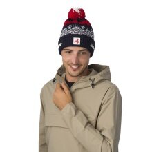 Eisbär Wintermütze Norrak Pompon SA - Merinomix, kuscheliges Fleece-Band - nachtblau - 1 Stück