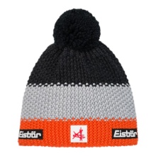 Eisbär Wintermütze (Pompon) Star SA Kinder - orange/schwarz/grau - 1 Stück