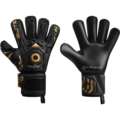 Elite Sport Torwarthandschuhe Black Real - 4mm Ultra GTech Pro Latex für alle Wetterbedingungen, FS Roll Contact - schwarz