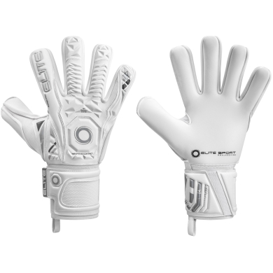 Elite Sport Torwarthandschuhe Supreme FN - 4mm Ultra GTech Pro Latex für alle Wetterbedingungen, Negative Contact - weiss