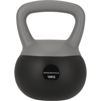 Endurance Kugelhantel Silicone Kettlebell schwarz/charcoal 10kg - 1 Stück -