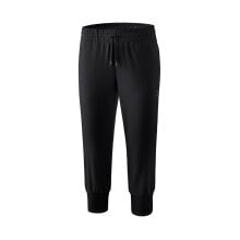 Erima Traininghose 3/4 Pant (100% Polyester, seitliche Reißverschlusstaschen) schwarz Damen