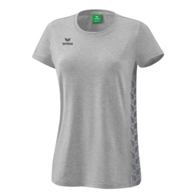 Erima Freizeit-Shirt Essential Team - weicher Baumwollmix, klassischer Schnitt - hellgrau/grau Damen