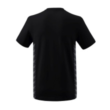 Erima Freizeit-Tshirt Essential Team - weicher Baumwollmix, klassischer Schnitt - schwarz/grau Jungen