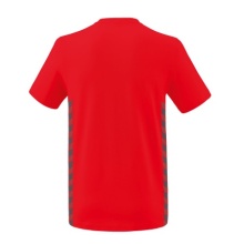 Erima Freizeit-Tshirt Essential Team - weicher Baumwollmix, klassischer Schnitt - rot/grau Jungen