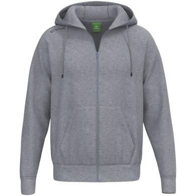 Erima Kapuzenpullover TS Hoodie Full Zip (Mischgewebe) hellgrau Herren