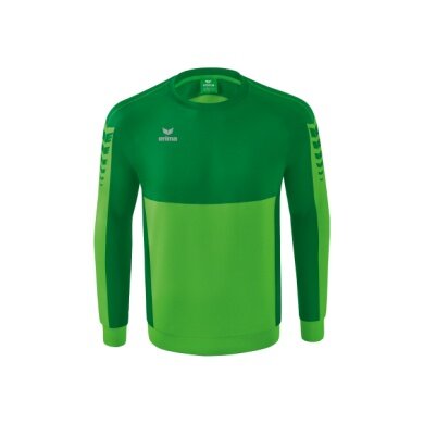 Erima Sport-Langarmshirt Six Wings Sweatshirt (Baumwollmix, funktionell) grün/smaragd Jungen