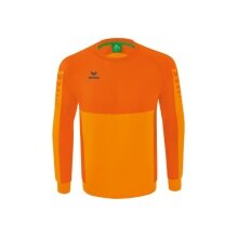 Erima Sport-Langarmshirt Six Wings Sweatshirt (Baumwollmix, funktionell) orange Herren