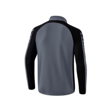 Erima Sport-Langarmshirt Six Wings Trainingstop (100% Polyester, Stehkragen, 1/2 Zip) grau/schwarz Herren