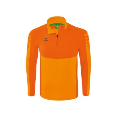 Erima Sport-Langarmshirt Six Wings Trainingstop (100% Polyester, Stehkragen, 1/2 Zip) orange Herren