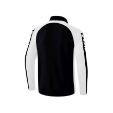 Erima Sport-Langarmshirt Six Wings Trainingstop (100% Polyester, Stehkragen, 1/2 Zip) schwarz/weiss Herren