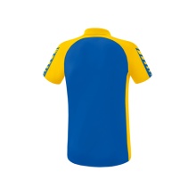 Erima Sport-Polo Six Wings (100% Polyester, schnelltrocknend, angenehmes Tragegefühl) navyblau/gelb Herren