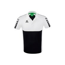 Erima Sport-Polo Six Wings (100% Polyester, schnelltrocknend, angenehmes Tragegefühl) schwarz/weiss Herren